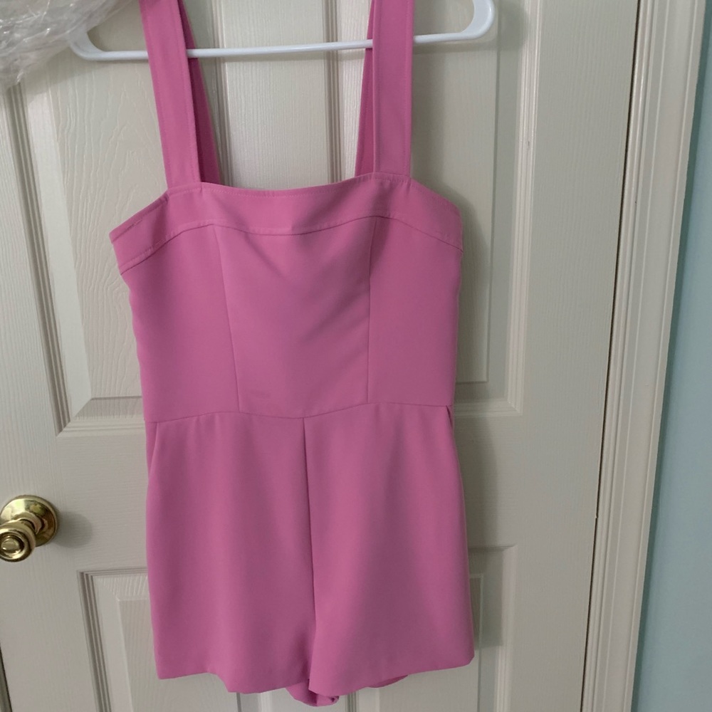 Pink Romper Revolve Amanda Uprichard with pockets